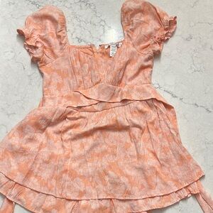 Altar'd State Peach Floral Dress w/shorts! NWOT